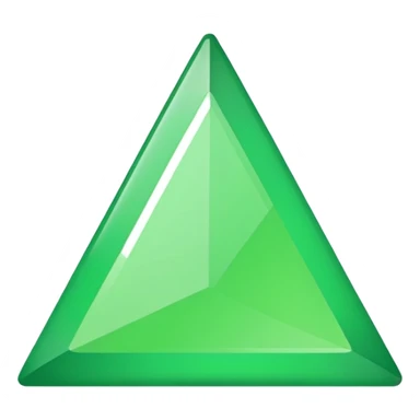 triangle upper emogi in green hex#43d231 sticker