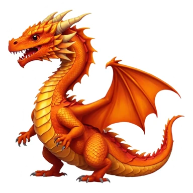 Fire dragon breathing, with an orange sunset background, detailed, digital sticker