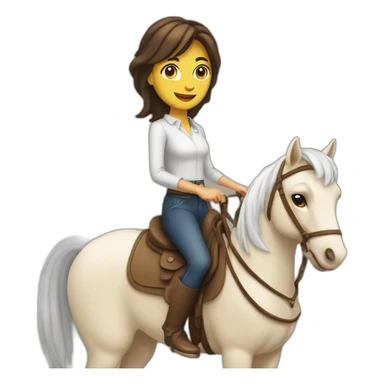 Femme sur cheval sticker