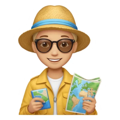 city tourist with map sticker