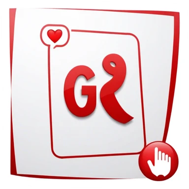 a red poster with "GO RED" text sticker