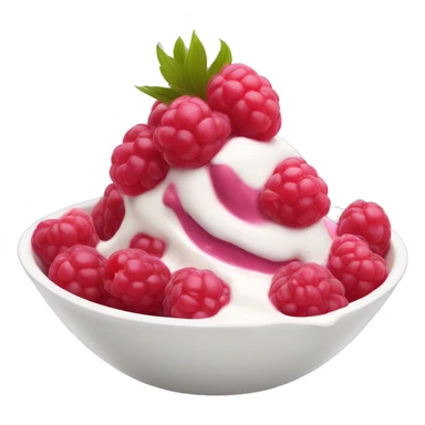 Raspberry yogurt bowl sticker