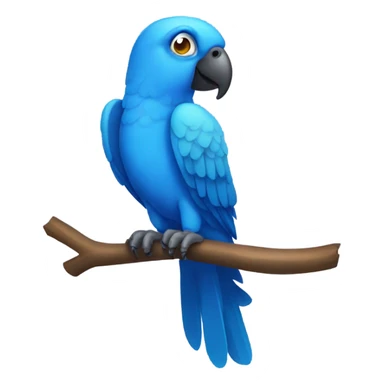 Blue parrot sticker
