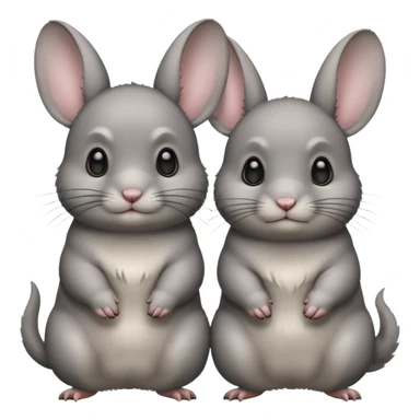 2 chinchillas  sticker