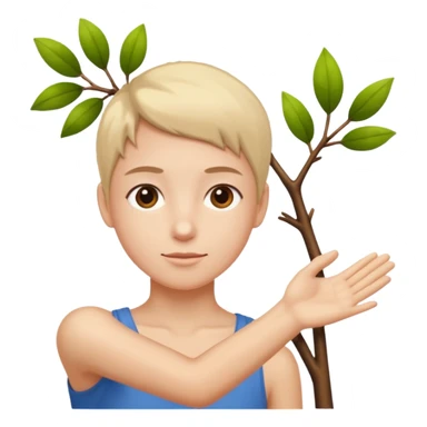 Brazo súper delgado como una rama sticker