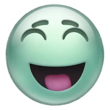 an onyx gem with a face; waving sticker