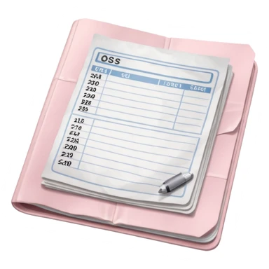 Light Pale Pink expense Documents sticker