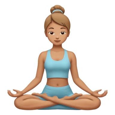 Yoga wellness emojis sticker