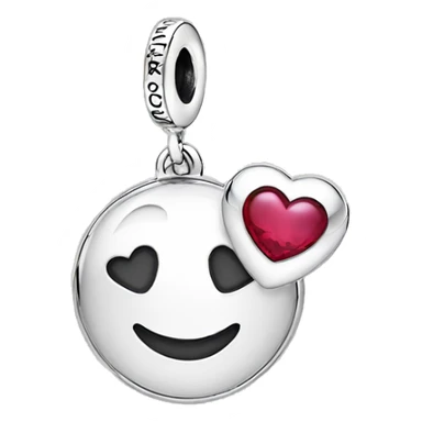 Pandora charms with heart sticker