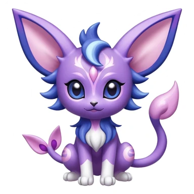 Shiny Exotic Cute Adorable Majestic Espeon-Espurr-Meowstic-Hybrid-Creature with pattern-markings sticker