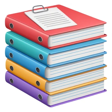 stack of documents colors sticker