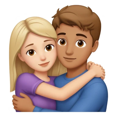 girl and her boyfriend hugging sticker