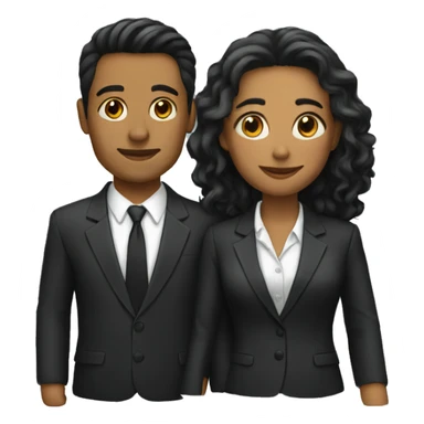man and woman in suits sticker