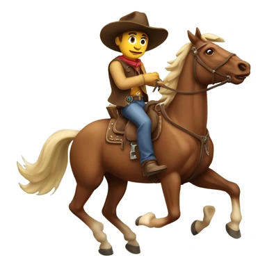 Cowboy riding horse sticker