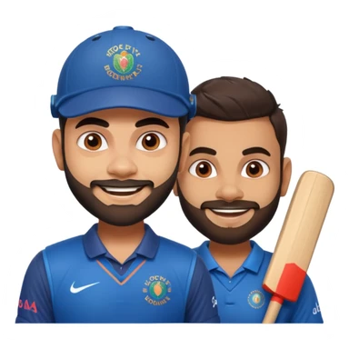 Virat Kohli and rohit sharma  sticker