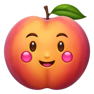 emoji peach sticker