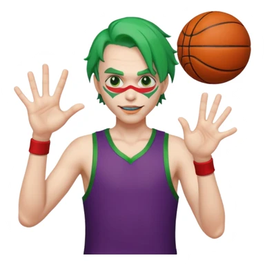 joker spinning ball on finger sticker