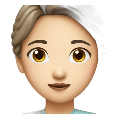 32 years asian woman hands to hands lovely eyes sticker