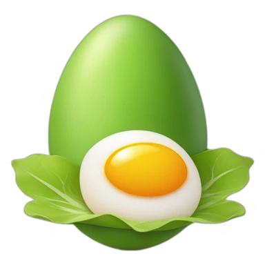 Sunny-side-up egg with sprout on head  sticker