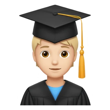 Eentje met een afstudeer hoetje  sticker