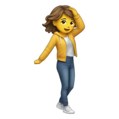 une fille qui dab sticker