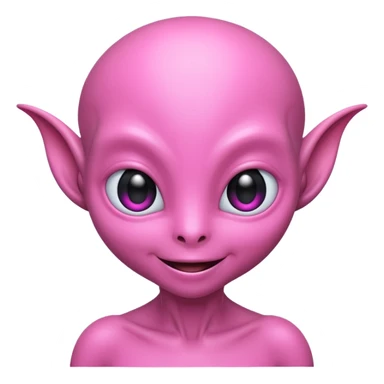 Pink alien sweety sticker