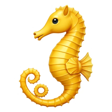 yellow seahorse sticker