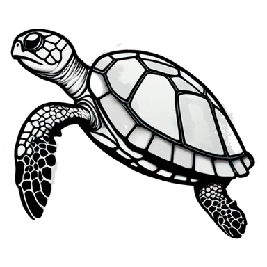 Sea turtle outline sticker