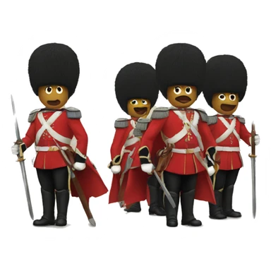 Royal guards of great britain surprised sticker
