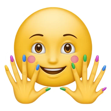 Normal emoji with nails sticker