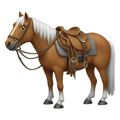 a horse with a westernsadle sticker
