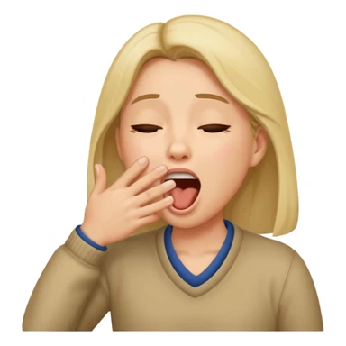 People Yawning with Hand on Mouth sticker