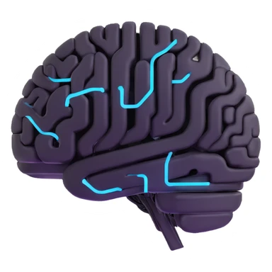 AI with glowing brain or circuit sticker