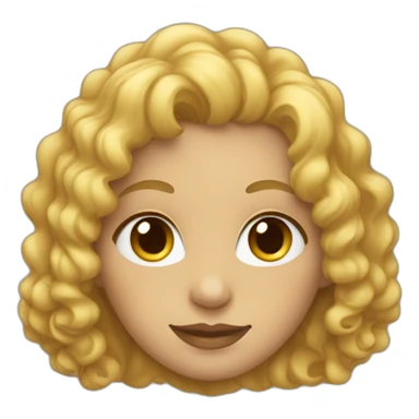 Young, shapely woman with curly blonde hair sticker