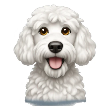 caniche blanc emoji sticker
