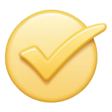 pastel yellow check mark sticker
