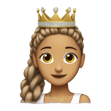 Ariana grande wearing a crown sticker