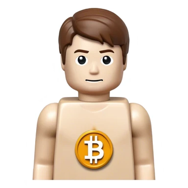 lego homme bitcoin sticker