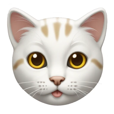 Cat white whitting sticker