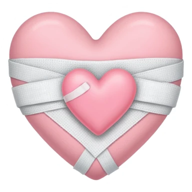 a heart con una venda but baby pink  sticker