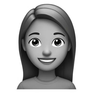 smiling girl in monochrome sticker