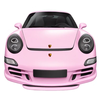 Baby pink Porsche  sticker