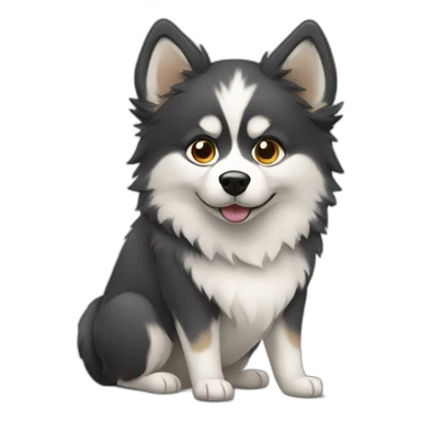 pomsky with homeless sticker