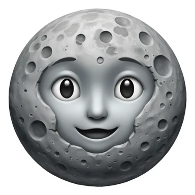 realistic moon without face sticker