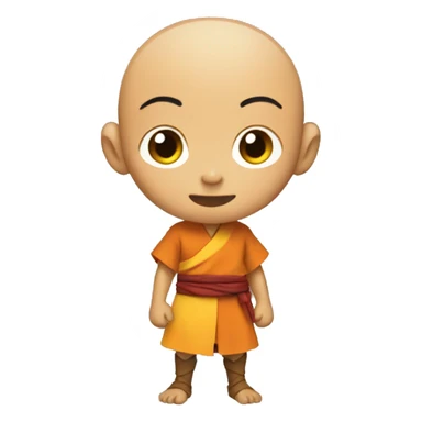 Aang full body talking on iPhone sticker