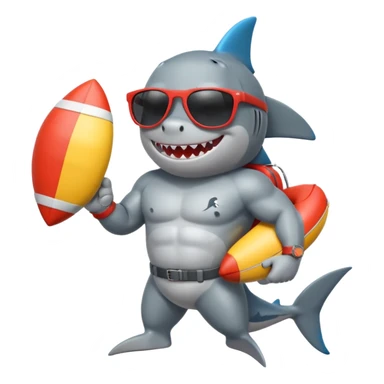 A shark that’s Lifeguard  sticker