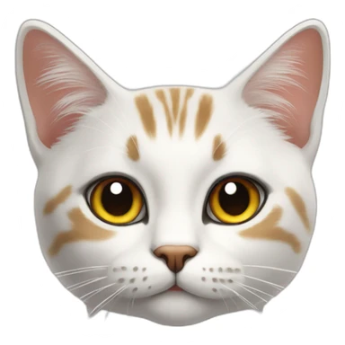 Kat zwart wit gevlekt sticker