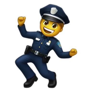 police dancing on a grave sticker