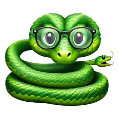 Snake with glasses  sticker
