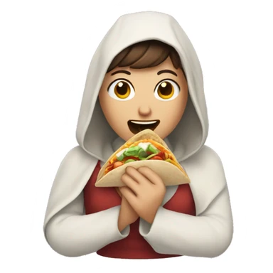 Tara dactyl eating a burrito  sticker